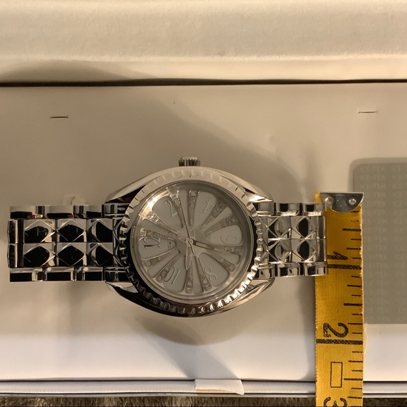 VTG 2009 Genuine Swiss ICETEK Watch Custom S.S band . Platinum/diamond spinner - Picture 13 of 16